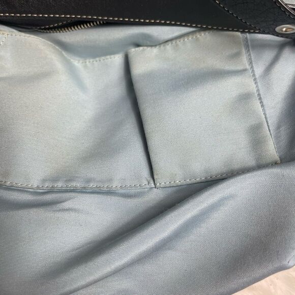 Coach black leather convertible shoulder /crossbody bag silver tone hardwares - Picture 9 of 11